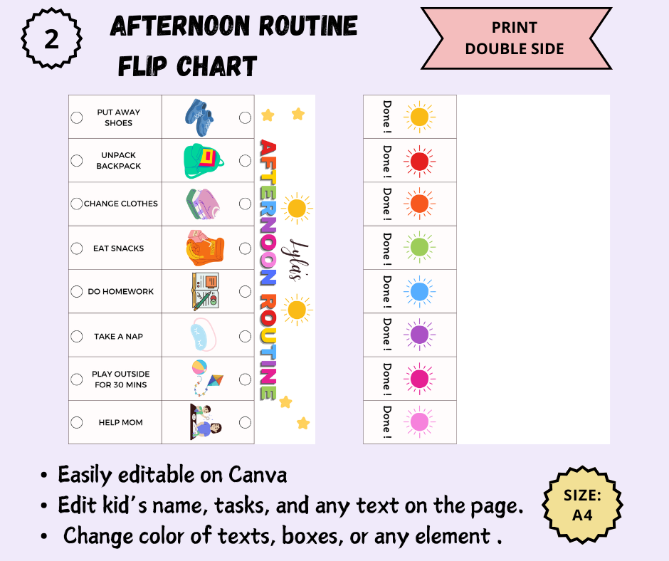 Kids Chore Chart - TheCreativePrintables